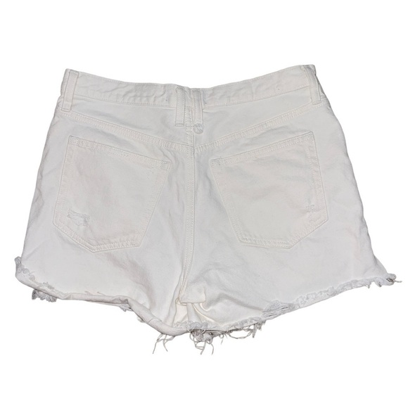 We the Free Free People cream distressed jean shorts women’s size 30 - Picture 2 of 9